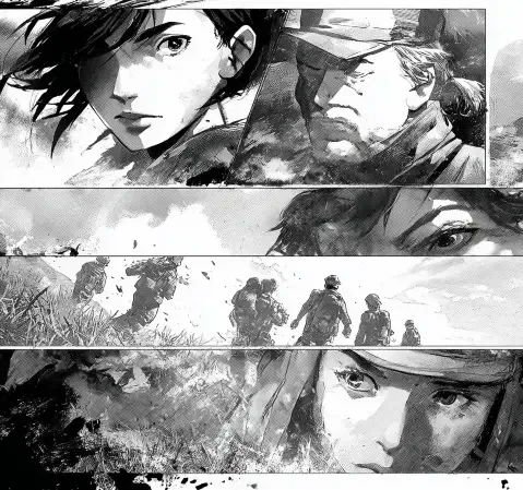 题材图鉴栏目示意图，展示按题材分类整理韩漫作品的界面布局